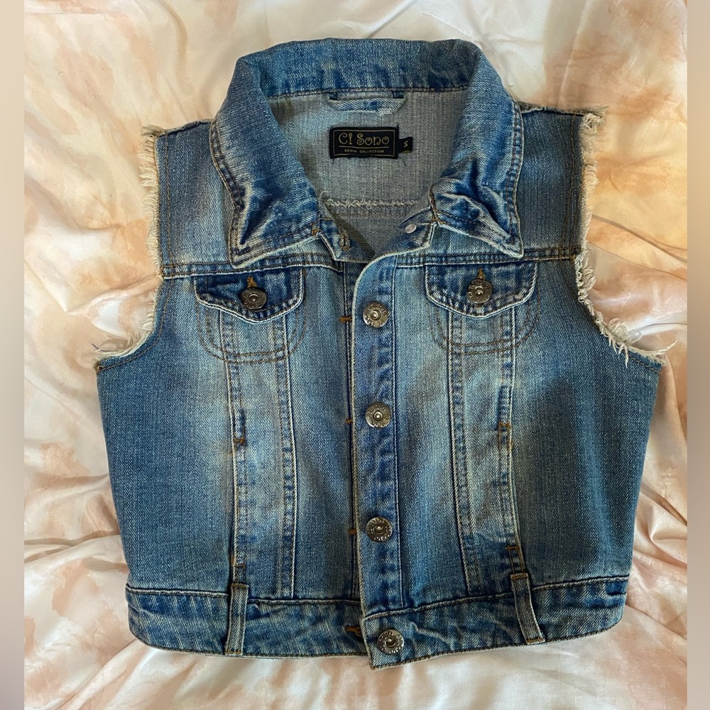 Sleeveless Jean Top